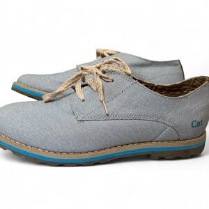 Cat Women's Blue Striped Oxfords